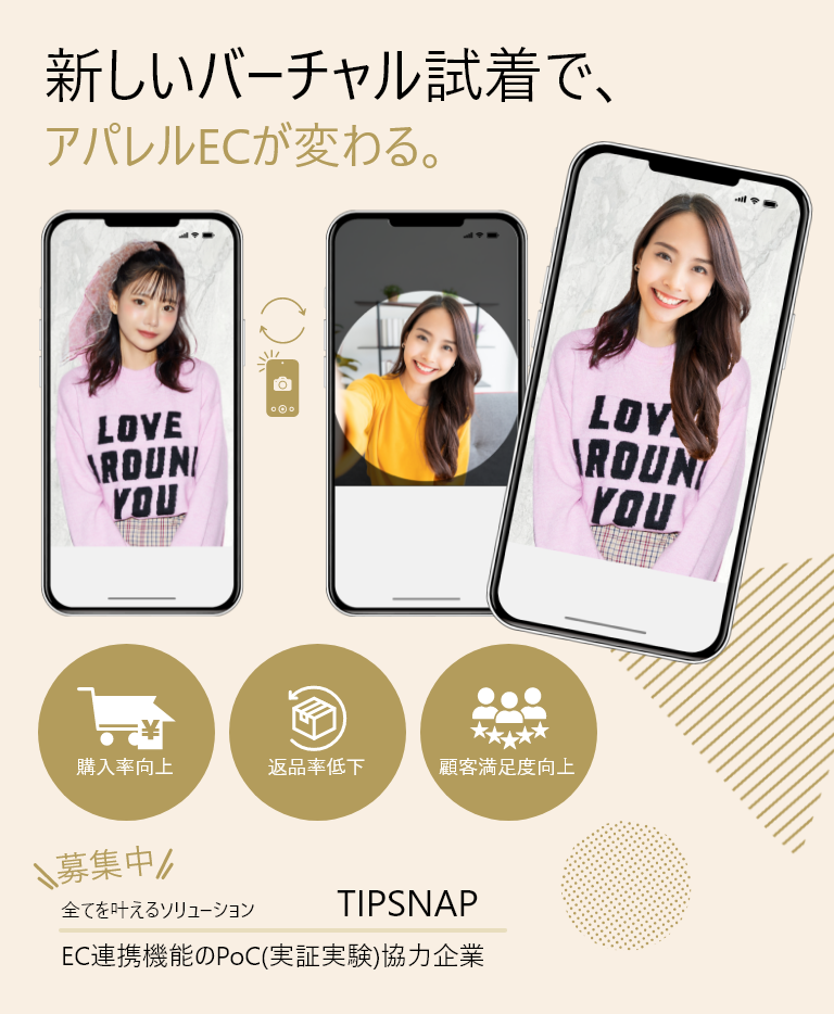 新しいバーチャル着衣で、アパレルＥＣが変わる。